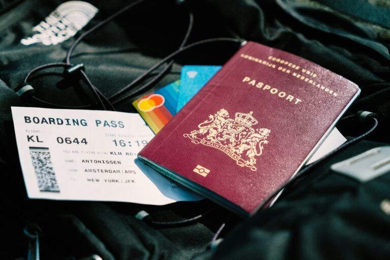 Passport and boarding pass — planning a dental treatment trip to Turkey